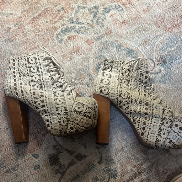 Jeffery Campbell white lace platform Litas size 7.5 - Picture 4 of 5